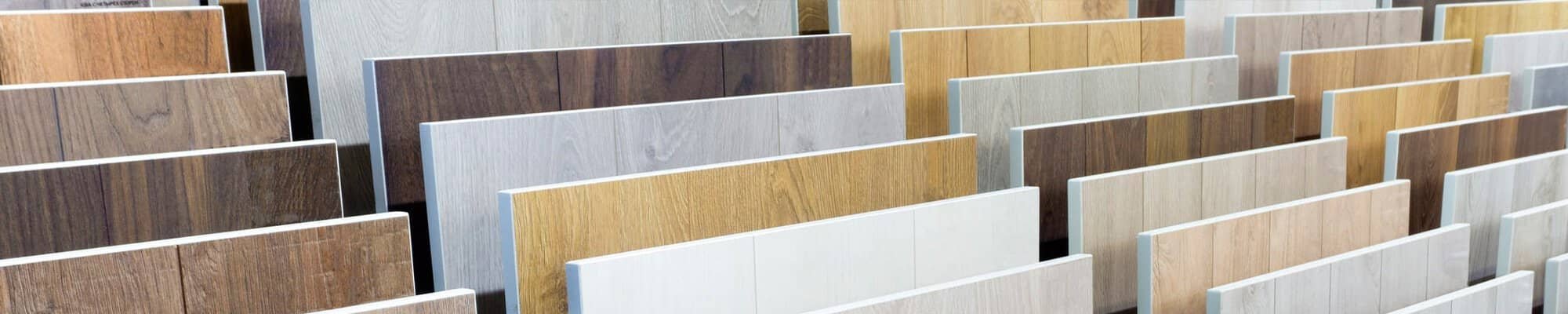 Luxury Vinyl flooring samples in a bright Holland MI showroom
