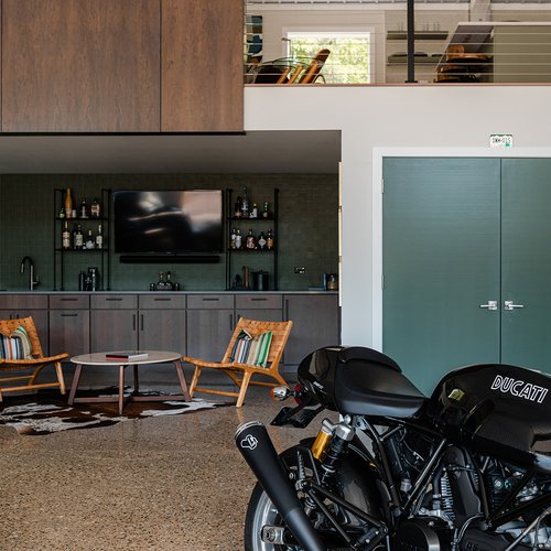Open concept home by Michigan Tile Inc