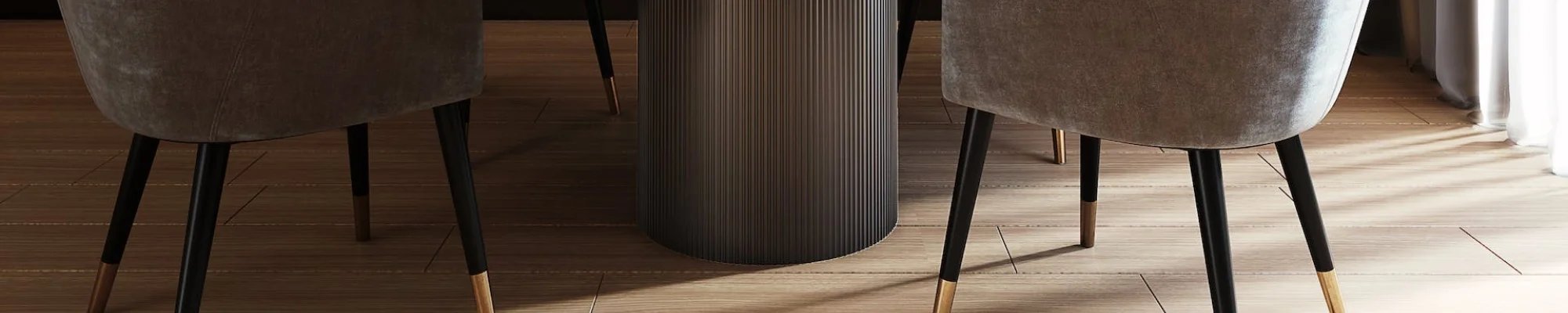 Luxury vinyl flooring in a modern dining area